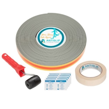 rubber strips trap betongrijs cement